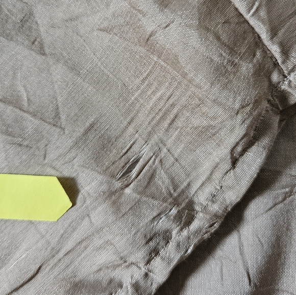 Go Silk Womens Top S Button Front Champagne Beige Crinkle Flaw Lagenlook - Picture 6 of 10